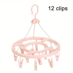 Clip Round Drying Rack 360 Degree Hanging Socks Hanger
