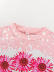 Baby Girls Sunshine Polka Dot Sunflowers Cotton T shirt Tees Tops