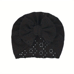 Lace Hollow Out Bow Decor Cap for Baby Girls Photography Props