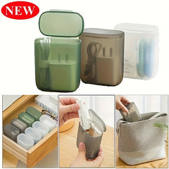 Portable Cable Storage Box Travel Headphone Organizer Drawer Lipstick Holder