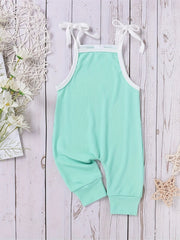Baby Solid Cami Jumpsuit Summer Sleeveless Overalls