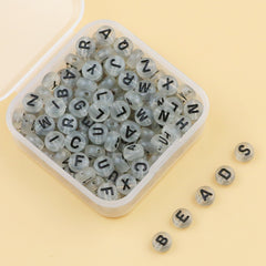 200pcs Glowing Acrylic Letter Beads DIY Crafting Set