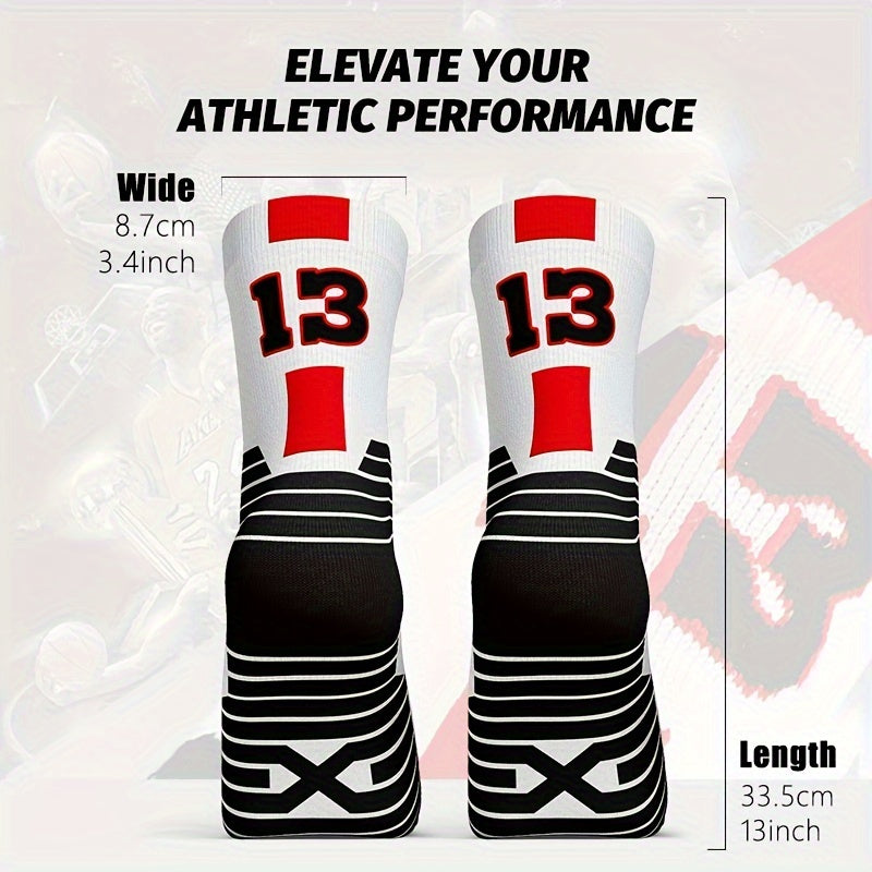 Basketball Socks Mid calf Thick Cushion Crew Socks Men Women Boys