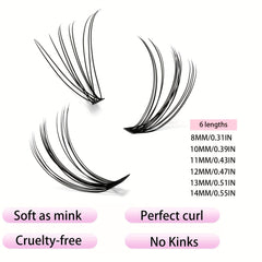 10D 20D D 8 14mix Eyelash Clusters 240 Lashes Extension