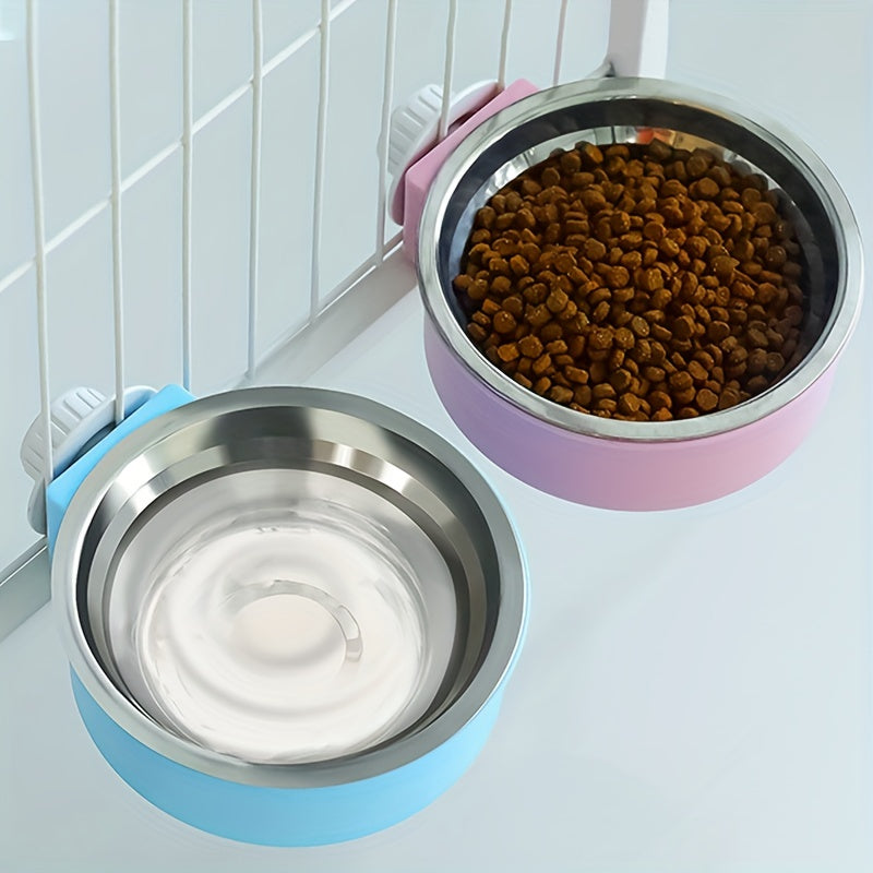 Hanging Pet Dog Bowl Stainless Steel Food And Water Bowl