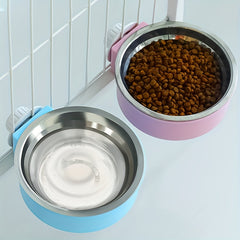 Hanging Pet Dog Bowl Stainless Steel Food And Water Bowl