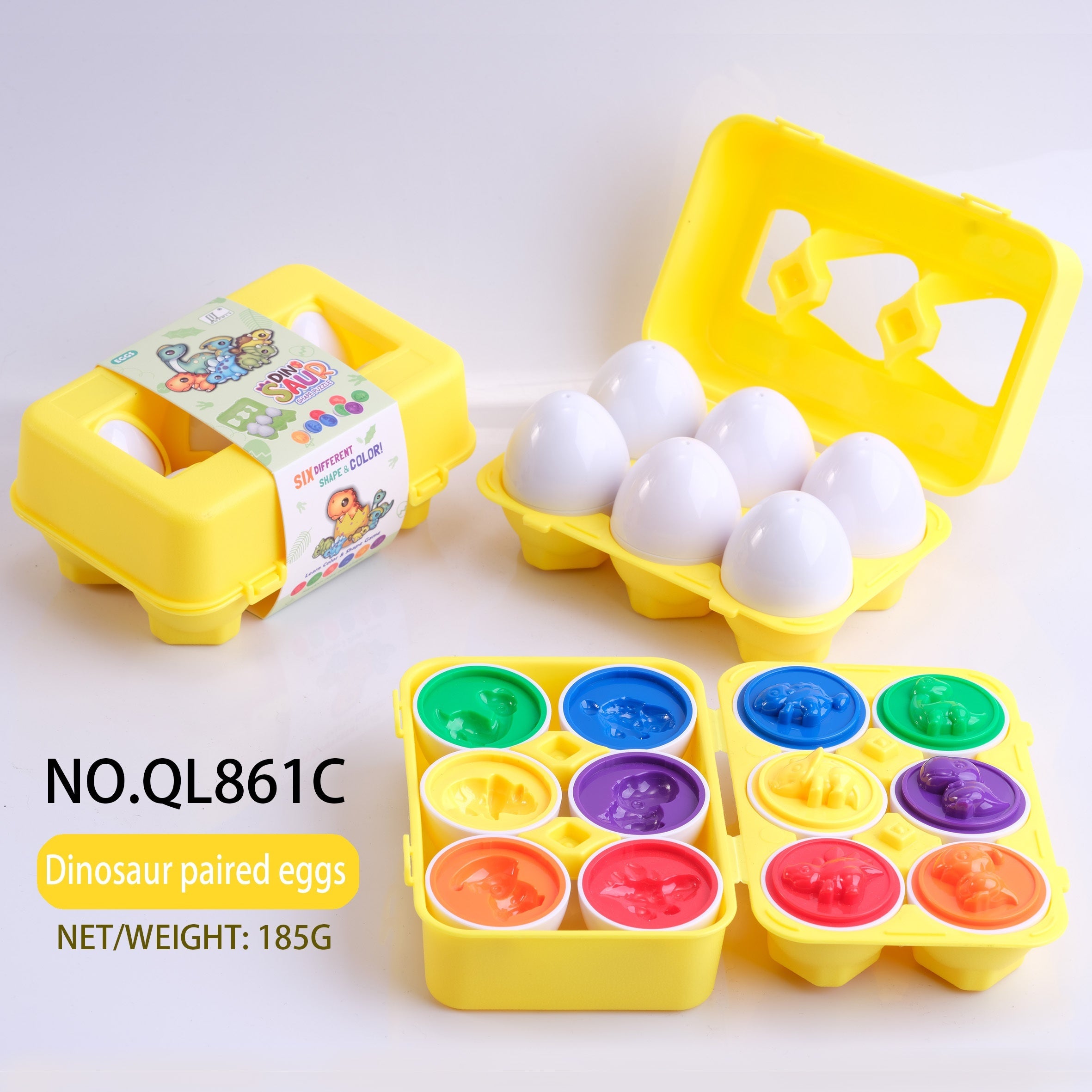 6 Pack Smart Egg Matching Game for Kids - Early Learning Toy