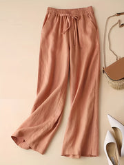 Drawstring Wide Leg Pants Casual Loose Pants