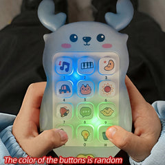 Fawn Shaped Light Up Music Toy Phone with Colorful Buttons, Ideal Birthday Gift