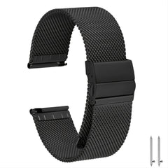 Stainless Steel Metal Strap Folding Watch Band Replacement Wristbands