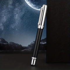 92 Planet Series Rhomboid Engraved Silver Student Fountain Pen