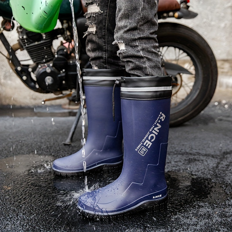 Men's Waterproof Rain Boots Lightweight Garden Shoes