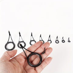 8pcs Stainless Steel Guide Rings for Lure Fishing Rods