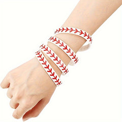 2pcs Baseball Silicone Bracelet - Perfect Gift For Baseball Players