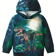 Dinosaur 3D Print Boys Hooded Sweatshirt For Spring Fall Kids Hoodie
