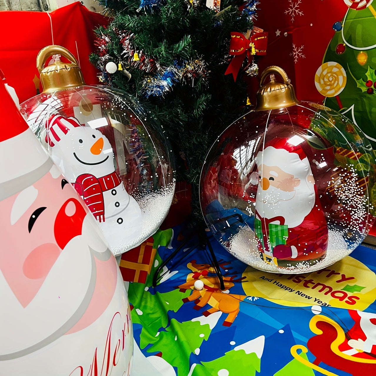 Giant Inflatable Christmas Ball, Outdoor PVC Decorated Ball