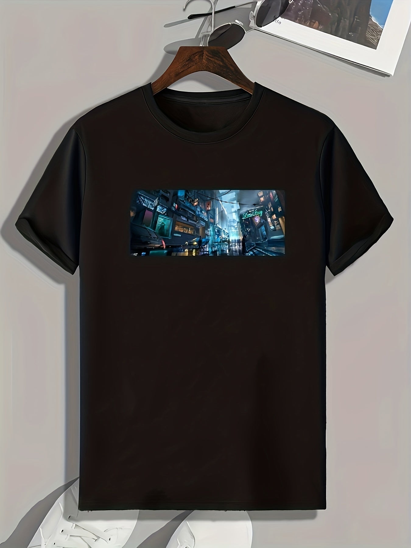 Night Street Pattern Men's Graphic T-Shirt