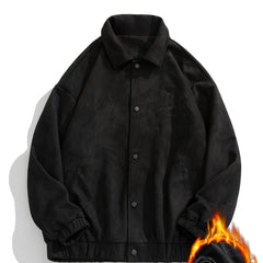 Embroidered Fleece Casual Jacket Women's Clothing