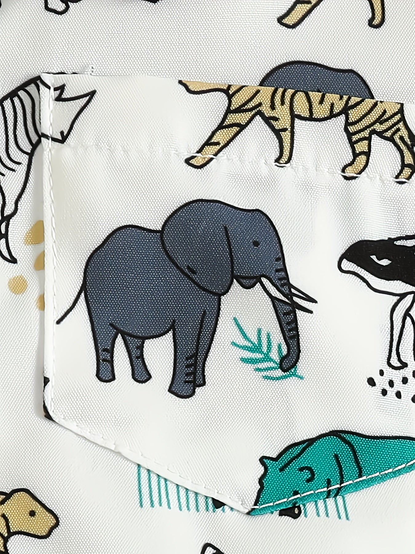 Baby Boys Animal Graphic Onesie & Suspender Shorts Set