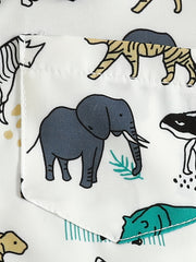 Baby Boys Animal Graphic Onesie & Suspender Shorts Set