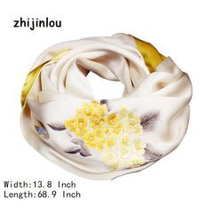 Double Layer Silk Scarf SuZhou Embroidery Phalaenopsis Butterfly Shawl