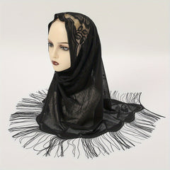 Fringed Triangle Scarf Soft Shawl Classic Wrap