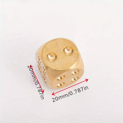 20mm Large Brass Dice Bar Game 6 sided Brass Copper Dice