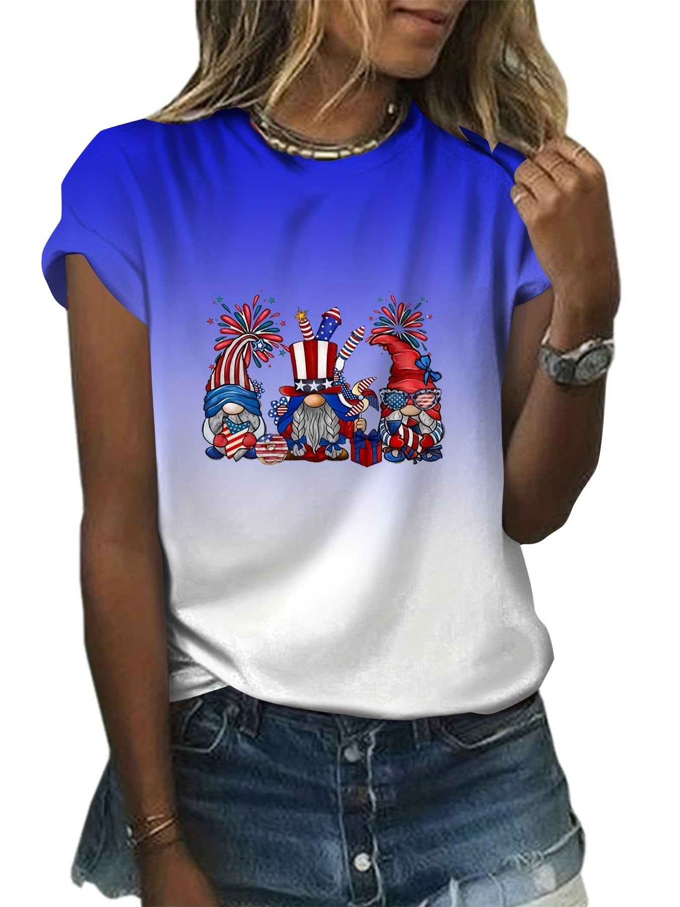 Patriotic Tie Dye T Shirt for 4th of July