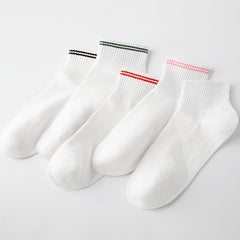 10 Pairs Summer Mesh Ankle Socks Breathable Thin Low Cut Striped Socks