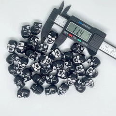 20pcs Halloween Skull Beads Acrylic 4.8mm Big Hole for Bracelet Necklace