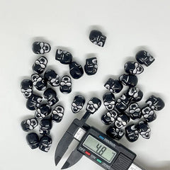 20pcs Halloween Skull Beads Acrylic 4.8mm Big Hole for Bracelet Necklace