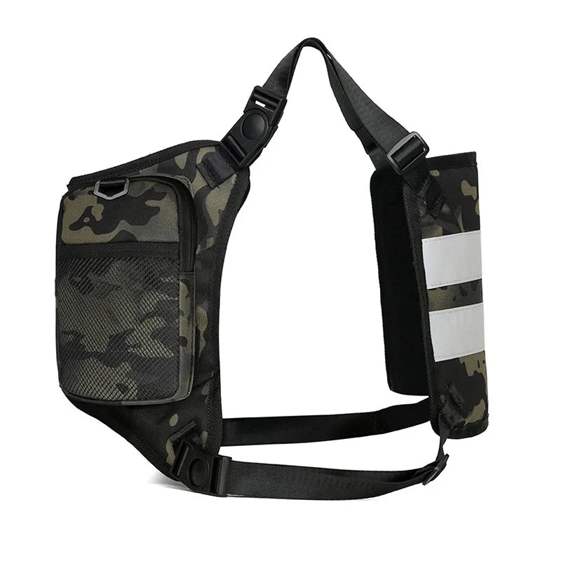 Functional Tactical Chest Bag For Men Unisex Reflective Vest Streetwear Bag