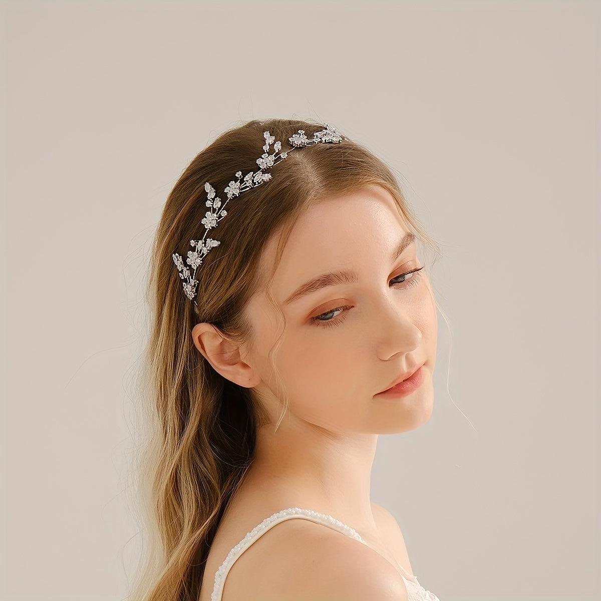 Crystal Leaf Headband Hair Jewelry for Weddings
