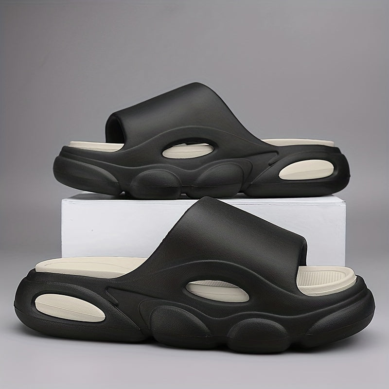 Men's Non Slip Platform Slides Comfortable Cloud Slides For Indoor Outdoor