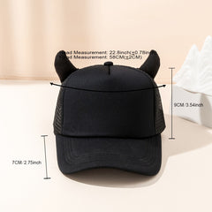Hip Hop Horn Mesh Trucker Cap for Couples