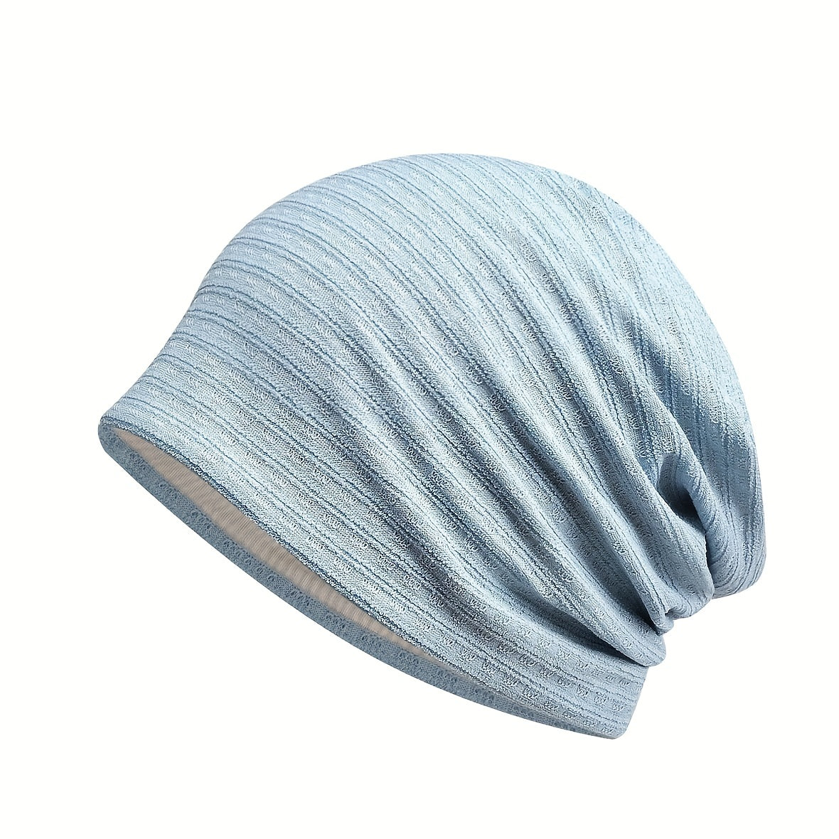 Floral Elastic Slouchy Beanie Soft Lightweight Skull Cap