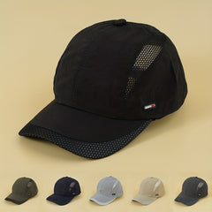 Solid Mesh Baseball Cap Thin Quick Drying Outdoor Sports Hat Adjustable