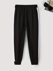 Men's Print Drawstring Sweatpants Loose Casual Trousers for Spring Autumn