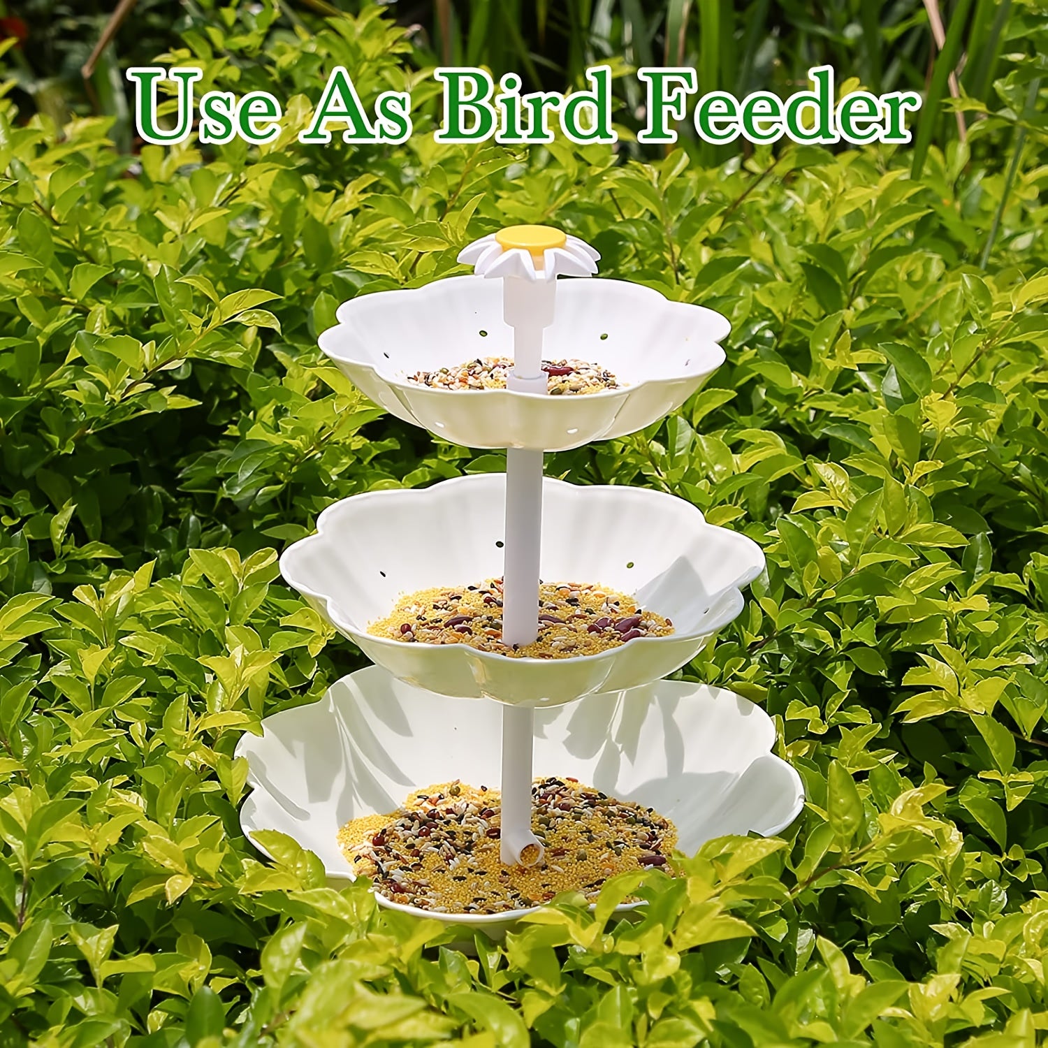 3 Tiered Bird Bath With 3 5W Solar Pump DIY Solar Fountain