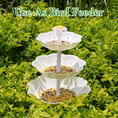 3 Tiered Bird Bath With 3 5W Solar Pump DIY Solar Fountain