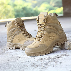 Men's High Top Tactical Boots Lace Up Military Shoes