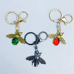 Vintage Metal Insect Pendant Keychain Bee Keychain for Backpacks