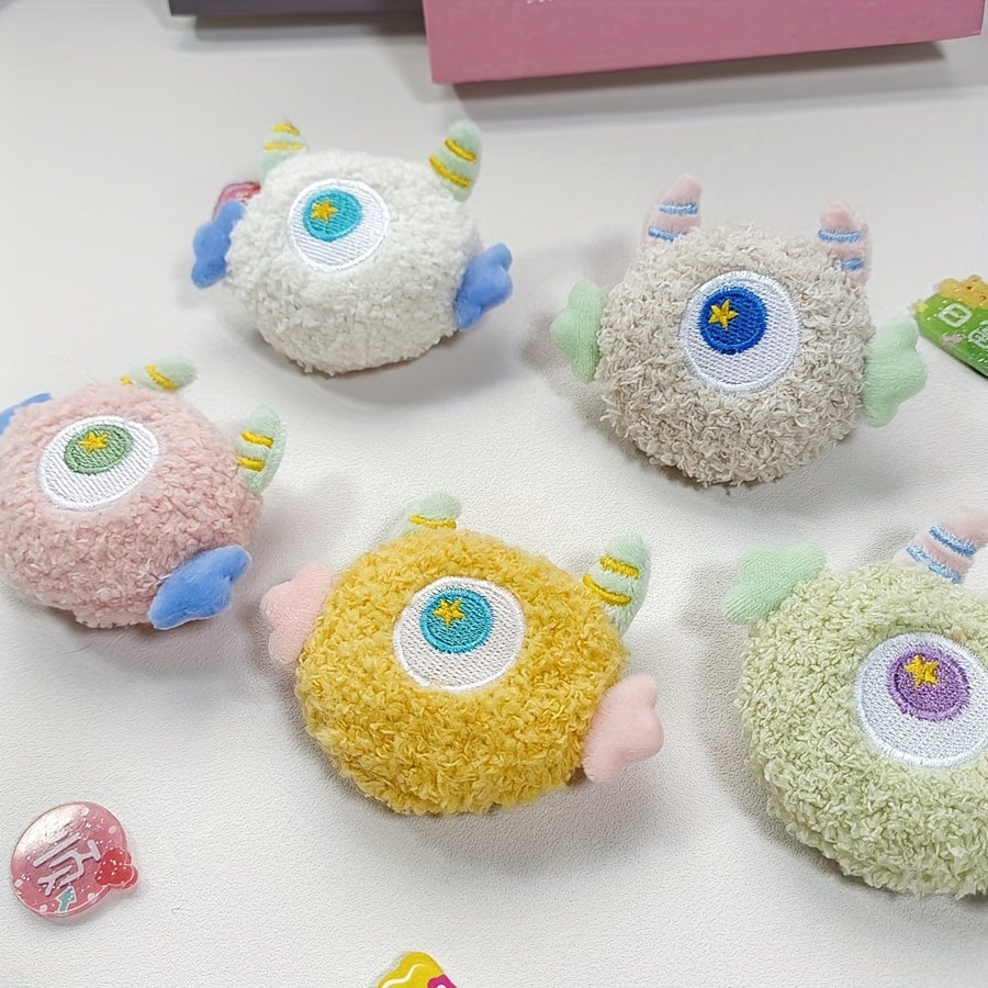 Cute Plush Monster Brooch for Girls