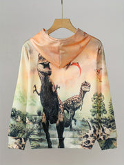 Boys Dinosaur 3D Print Hooded Sweatshirt