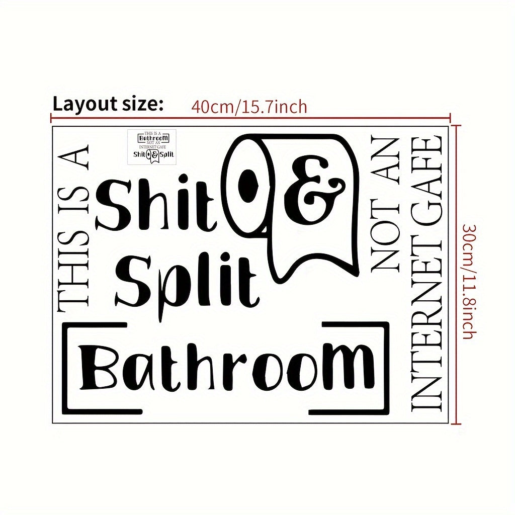 Toilet Sign Decoration Sticker Self-adhesive PVC Removable Wallpaper