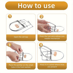 2pcs Outdoor Trap Professional Animal Trap With Paper Box