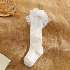 5 Pairs Girls Thin Mesh Breathable Lace Bowknot Socks for Summer