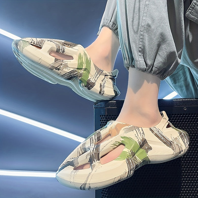 Men's Chunky Sandals Casual Non Slip Shoes Closed Toe Shoes For Outdoor