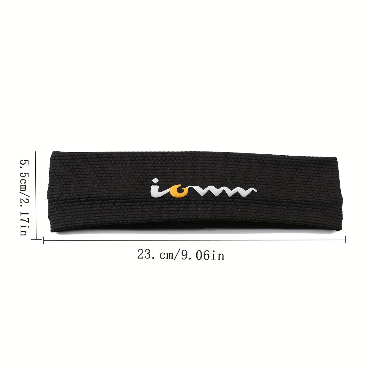 2pcs Men's W Logo Sports Headbands - Adjustable Sweat Wicking Knit Fabric