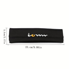 2pcs Men's W Logo Sports Headbands - Adjustable Sweat Wicking Knit Fabric